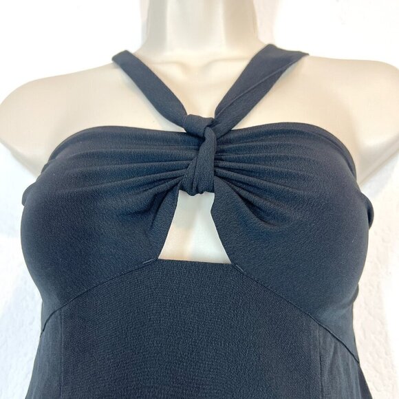 Abercrombie Black Dress Black Mini Halter Party Medium Petite - Picture 7 of 13